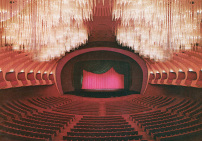 Teatro Regio 1965-73, Turin. Die Bühne in ihrer ursprünglichen Konfiguration von 1973.