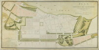 Plan zur Vergrößerung der Stadt Düsseldorf aus dem Jahr 1824 von Friedrich Maximilian Weyhe 