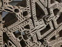 3D-gedruckte Celluloseplatten als ineinandergreifender Wandschirm 