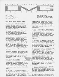 1966 gründet sich die Design Methods Group in Berkeley, deren Netzwerk mit einem Newsletter beginnt.
