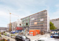 Die Baustelle des Circular Economy House in Berlin-Neukölln Mitte 2022