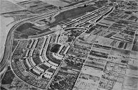 Historisches Luftbild der Siedlung Frankfurt-Römerstadt, ca. 1930  