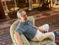 Paolo Portoghesi (1931–2023) in seinem Haus in Calcata im Jahr 2022 