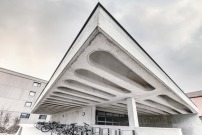 Concrete Lightweight Ceiling in Nrdlingen von Lattke Architekten, Planung und Ausfhrung der Decke: Eigner Bauunternehmung in Zusammenarbeit mit dem Institut fr Tragwerksentwurf TU Graz