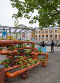 Der Plastik-Pavillon ist einer von zehn experimentellen Pavillons in der Innenstadt von Kopenhagen zum UIA-Kongress. 