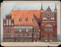 Erich Schonert, Rathaus, Studienarbeit an der TH Berlin, 1907