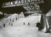 Zwischennutzung der ehemaligen Passagierbahnhofshalle als Schneepalast im Jahr 1927 