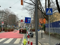 Fahrradstreifen in Frankfurt am Main 