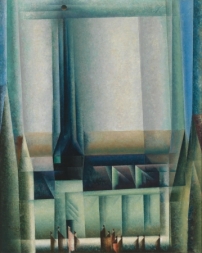 Lyonel Feininger: Gelmeroda VIII, 1921, l auf Leinwand, Whitney Museum of American Art, New York, Purchase.   Das Gemlde des Bauhaus-Meisters aus dem Besitz der ehemaligen Kunstsammlungen zu Weimar wurde 1937 als entartet beschlagnahmt. 