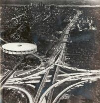 Shopping Center, Fotomontage (Detroit), Dozent: Herbert Ohl, Student: Willi Ramstein, 1962, Diplom 63,6