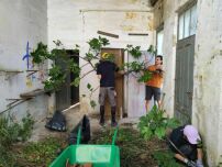 Raus aus dem Dornröschenschlaf - Casa Branca: Sanierung 2024 - Entfernung der Bewachsung im Inneren des Hauses