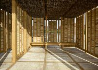 Brick by brick - Slaatto Morsbøl: Slow Pavilion „Inside Out, Downside Up“ auf der Architekturbiennale in Kopenhagen, 2025, Innenraum