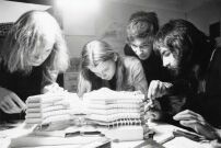 Modellbau zum Wettbewerb Ballhausplatz. Foto von 1976: Hubert Hermann, Christine Kapsreiter, G�nther Domenig, Gabriel Budas