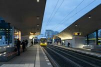 Tramhaltestelle in Berlin