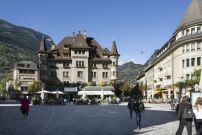 Die Fu�g�ngerzone Sebastiansplatz nach Pl�nen von Flury und Rudolf Architekten und w+s Landschaftsarchitekten (1994/95) entstand nach den schweren �berschwemmungen 1993.