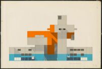 C. Weeber mit S. Bakema, Wei�druck mit Zips f�r den niederl�ndischen Pavillon auf der Weltausstellung 1970 in Osaka, 1990.