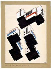  Alfred Arndt, Farbpläne für die Außengestaltung der Meisterdoppelhäuser in Dessau, 1926