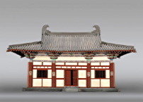  Haupthalle des Tempels Nanchan Si, Wutai, Provinz Shanxi (Tang-Dynastie, 782) 